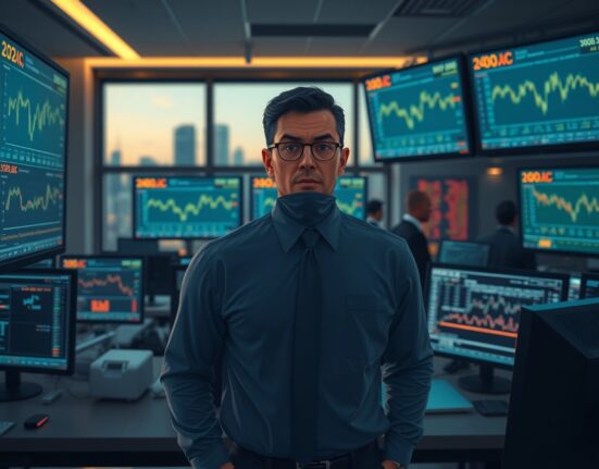 Energy trader analyzing oil price and inflation data as Deutsche Bank warns of US CPI impact.