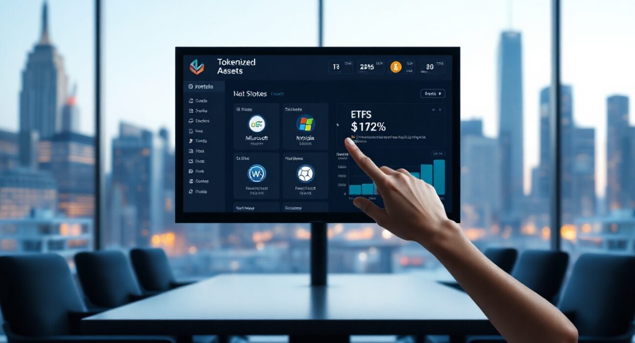 Digital dashboard showing tokenized real-world assets on Enso platform