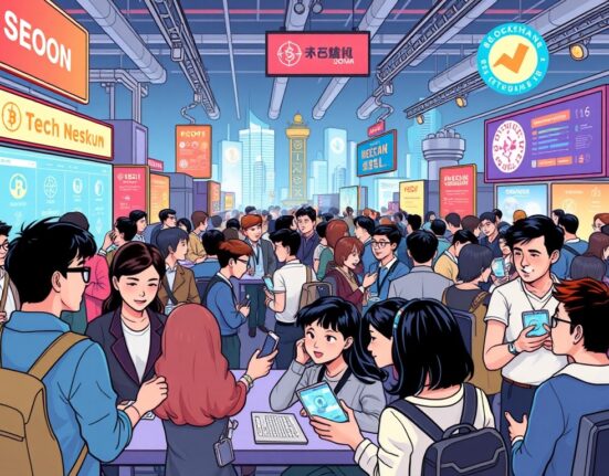 Attendees at the Enso Seoul meetup engaging in discussions about blockchain technology and network integration.