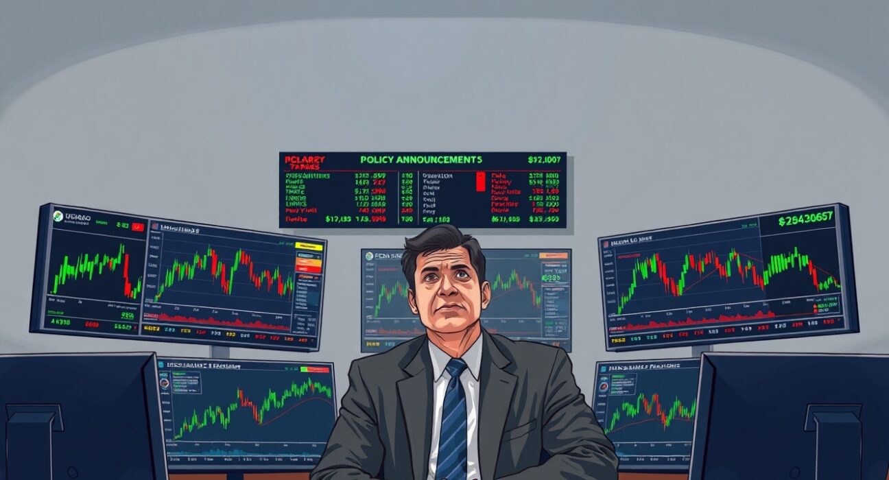 Equities policy signals and volatility context analysis by HSBC for 2025 stock market investors.