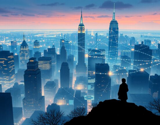 Blockchain data visualization of Eric Adams NYC token transaction showing $3.2M USDC withdrawal impact