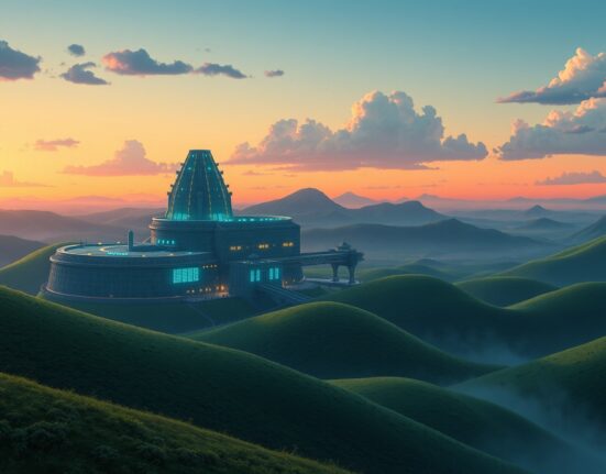 Eric Trump's American Bitcoin Corp mining operation conceptual art