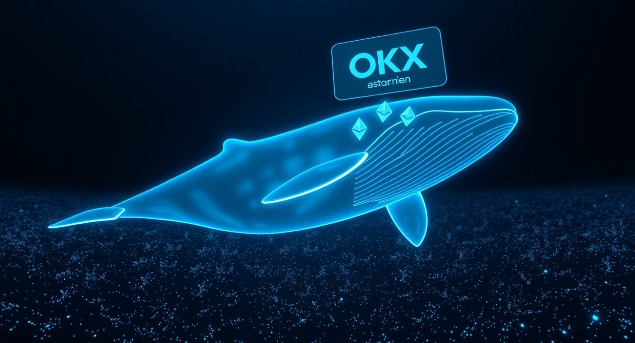 ETH ICO whale transferring 10,000 ETH to OKX, sparking sell-off speculation in the crypto market.