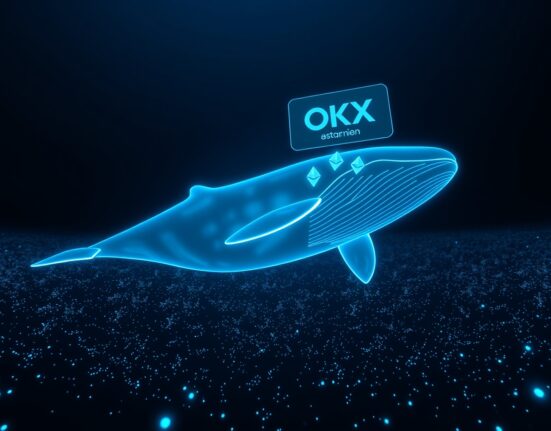 ETH ICO whale transferring 10,000 ETH to OKX, sparking sell-off speculation in the crypto market.