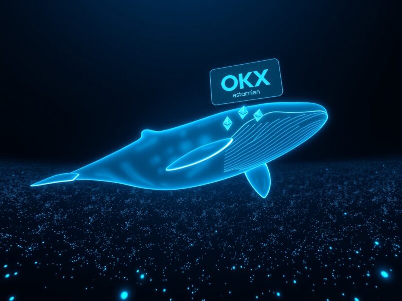 ETH ICO whale transferring 10,000 ETH to OKX, sparking sell-off speculation in the crypto market.