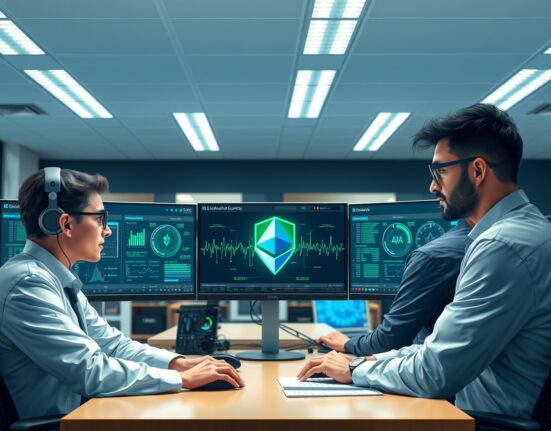 ETH Rangers cybersecurity team monitoring Ethereum blockchain security in a command center.