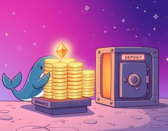 A large ETH transfer from Binance to the Beacon Deposit, illustrating significant Ethereum staking activity.