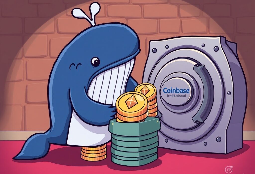 A large Ethereum whale transferring a significant amount of ETH transferred to a secure institutional platform, symbolizing a major crypto movement.