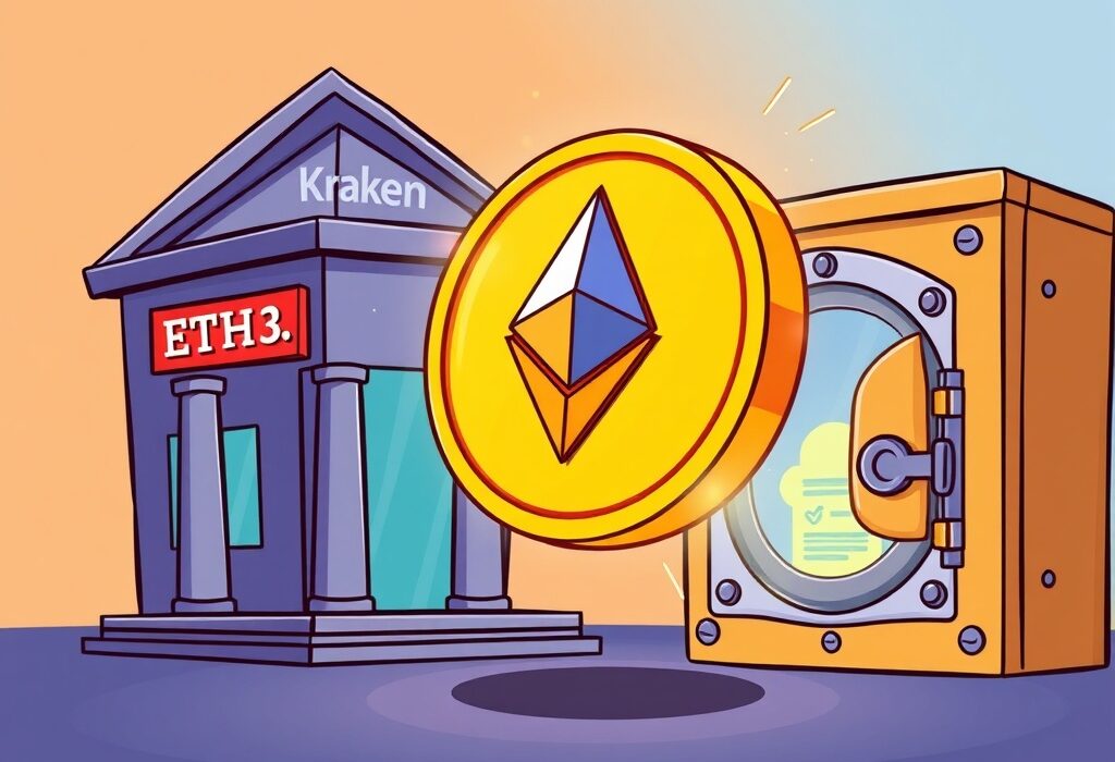 Illustration showing a substantial ETH withdrawal from a crypto exchange to a secure cold wallet, signifying asset safety.