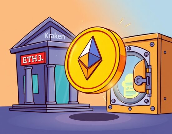 Illustration showing a substantial ETH withdrawal from a crypto exchange to a secure cold wallet, signifying asset safety.
