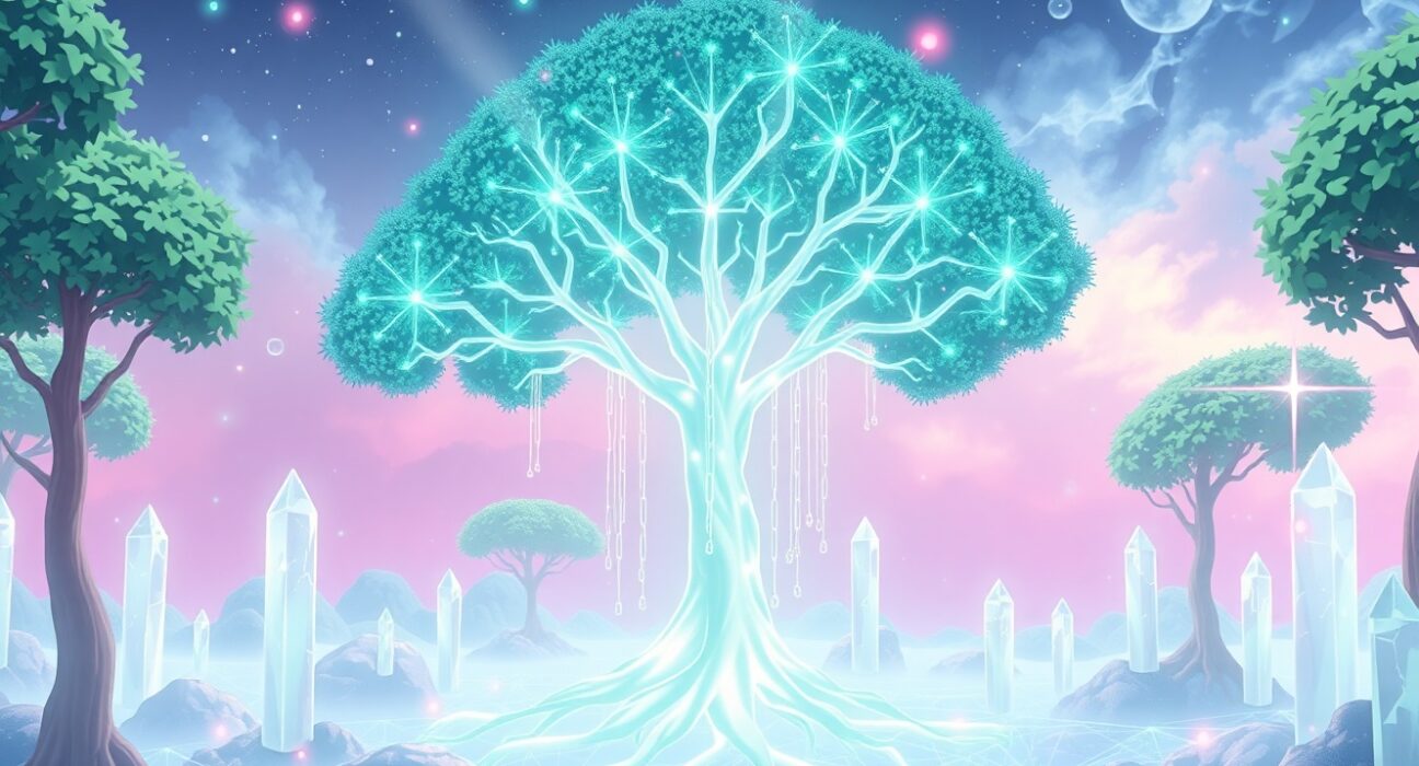 Ethena protocol's synthetic dollar system visualized as a growing digital ecosystem for price prediction analysis.