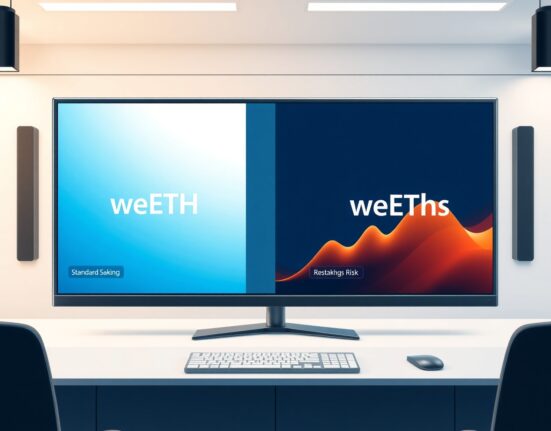 Illustration of Ether.fi's weETH and weETHs tokens representing separate staking and restaking options