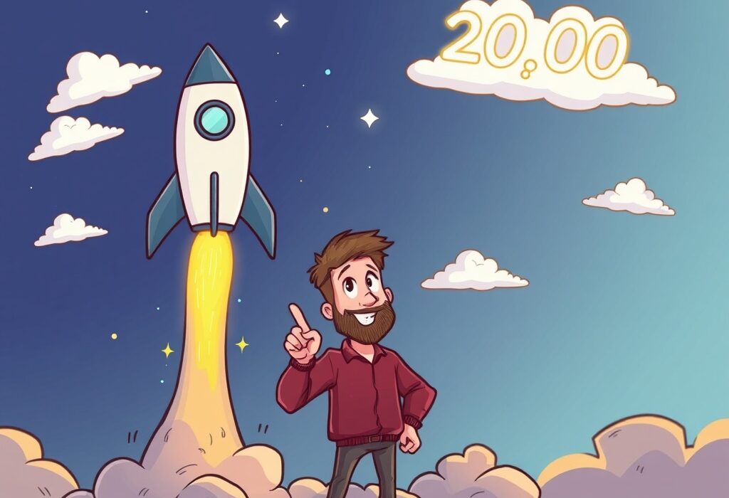 Cartoon showing an Ether rocket soaring, symbolizing a strong Ether price prediction by Arthur Hayes amidst market growth.