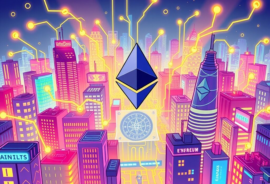 A vibrant illustration symbolizing the significant growth of Ethereum active addresses, indicating robust network engagement and adoption.