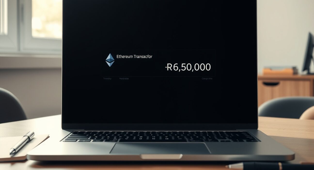 Large Ethereum transaction from Binance exchange showing significant cryptocurrency withdrawal by institutional investors