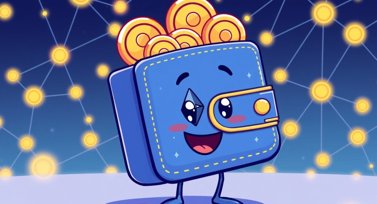 Ethereum co-founder Taylor Gerring receiving massive ETH transfer in vibrant blockchain illustration