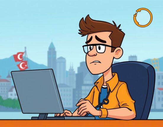 Cartoon image depicting the serious implications of an Ethereum developer detention, highlighting legal challenges in the crypto space.