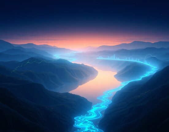 Visual metaphor for growing Ethereum ETF investment flows into the US financial market.