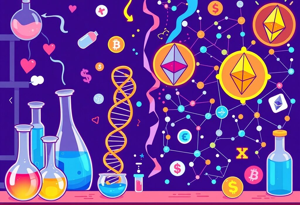 Visualizing the transformative merger of a biotechnology firm with Ethereum, marking a significant shift towards crypto treasury.