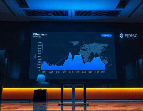 Ethereum exchange balance chart showing decline, indicating reduced sell pressure