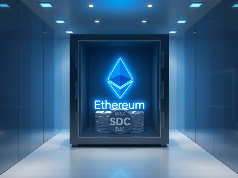 Ethereum Foundation's strategic conversion of ETH to stablecoins for treasury management.