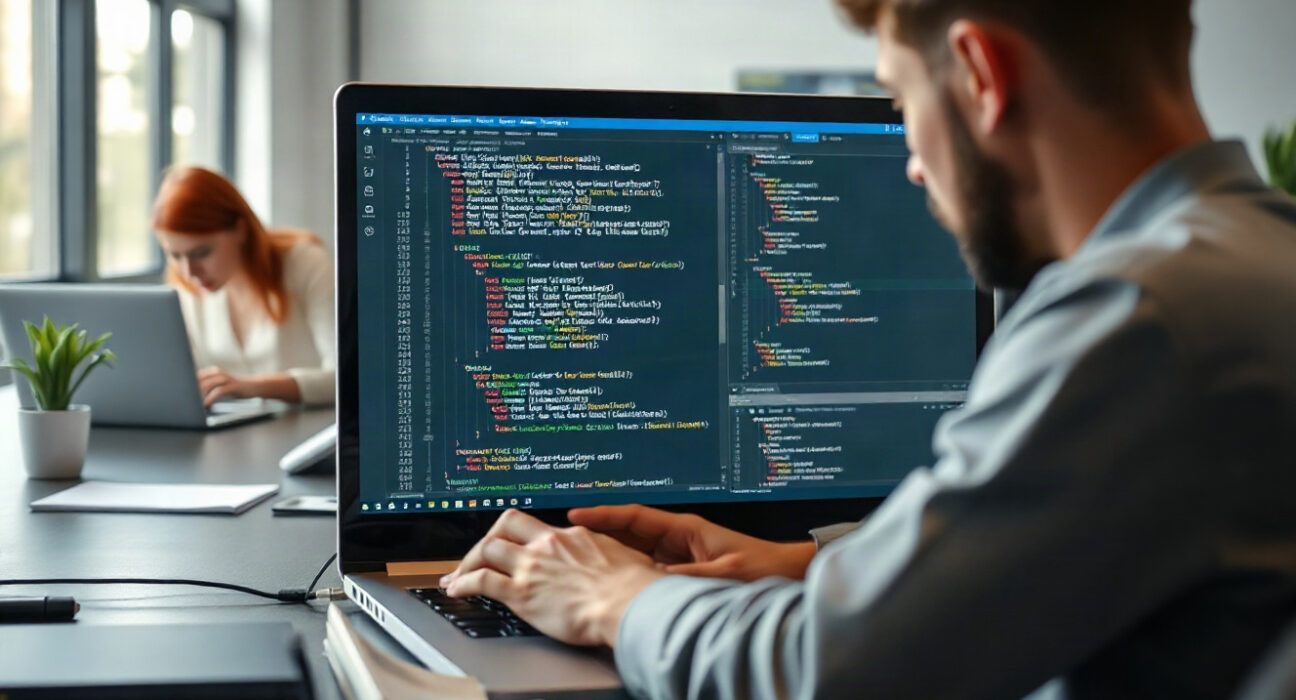 Sina Mahmoodi's departure from Ethereum Foundation, developer coding on laptop