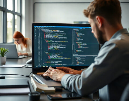 Sina Mahmoodi's departure from Ethereum Foundation, developer coding on laptop