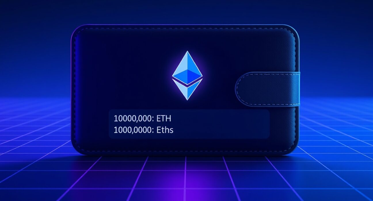 Ethereum ICO wallet interface showing a 10K ETH transfer after 11 years of dormancy.