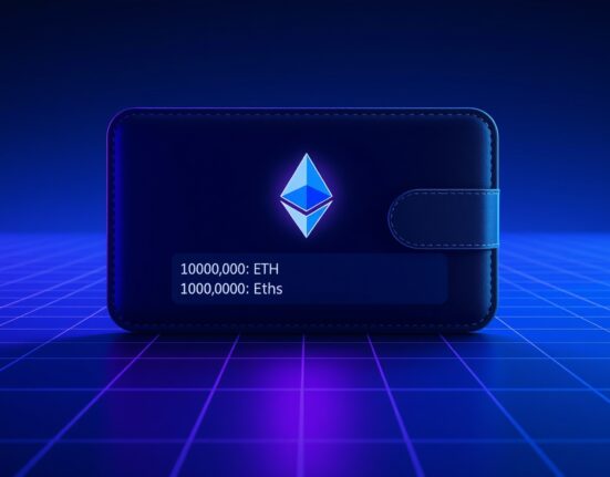 Ethereum ICO wallet interface showing a 10K ETH transfer after 11 years of dormancy.