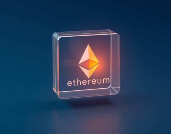 Conceptual image representing the Ethereum MEV burn proposal with a digital block and flame.