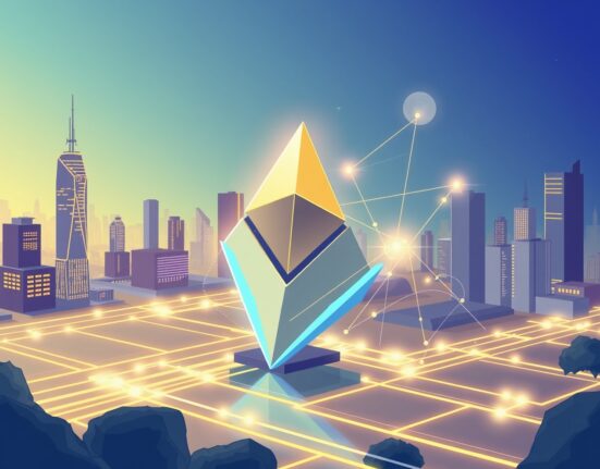 A minimalist, secure Ethereum network concept, illustrating Vitalik Buterin's vision for Ethereum minimalism.