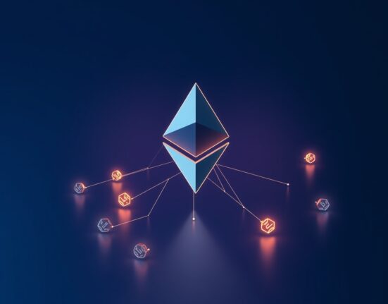 Ethereum network facing competition as data flows to rival blockchains, representing stablecoin market share shift.