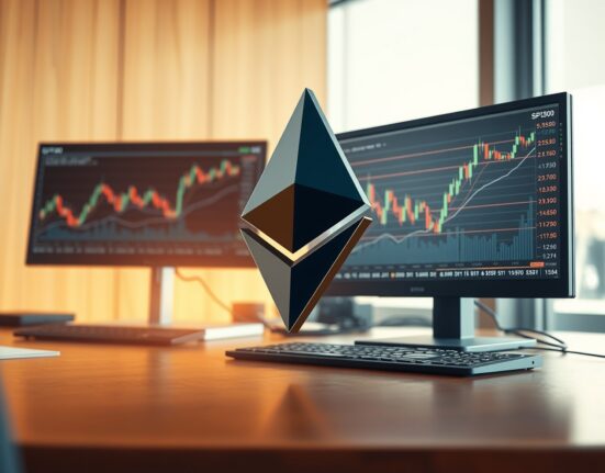 Ethereum cryptocurrency performance compared to S&P 500 stock market index with Federal Reserve decision context