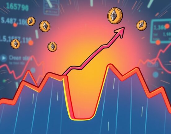 A chart illustrating the Ethereum price gap, showing a significant market movement for ETH traders.