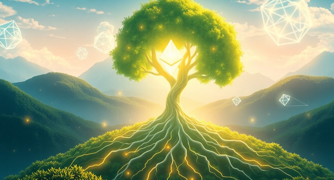 Ethereum price prediction analysis showing blockchain growth potential and market trajectory visualization