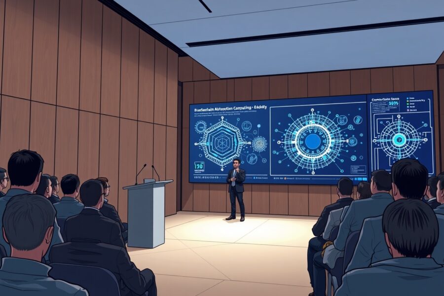 Ethereum Foundation researcher Antonio Sanso presenting quantum resistance findings at ETHCC conference