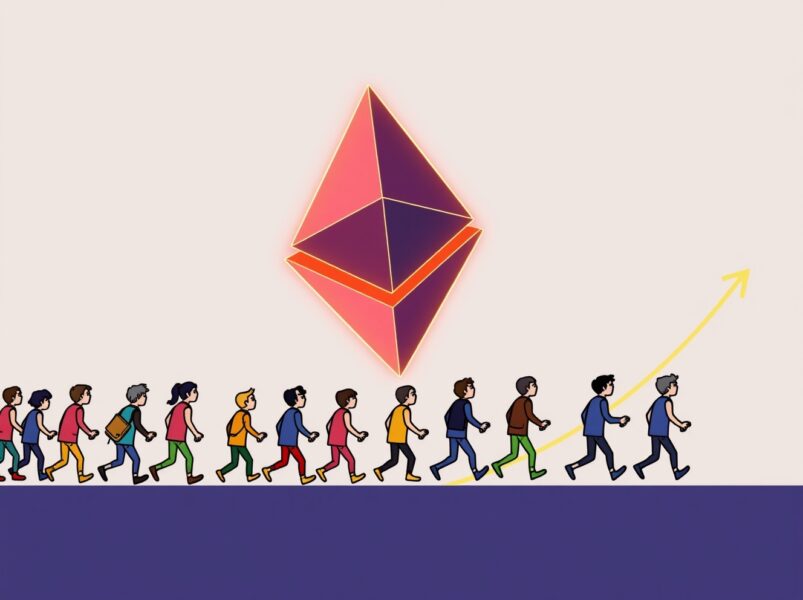 Cartoon illustrating the Ethereum retail investor exodus and its impact on network vitality.