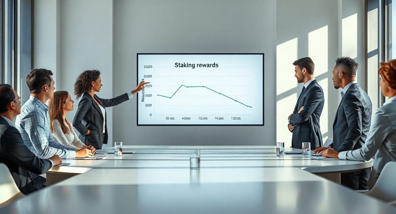 Ethereum community leaders in a meeting discussing a staking rewards cap proposal