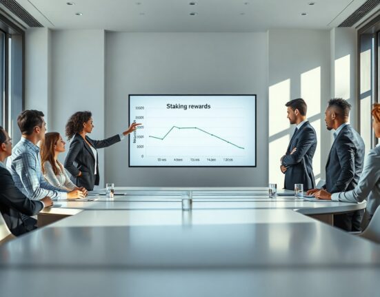 Ethereum community leaders in a meeting discussing a staking rewards cap proposal