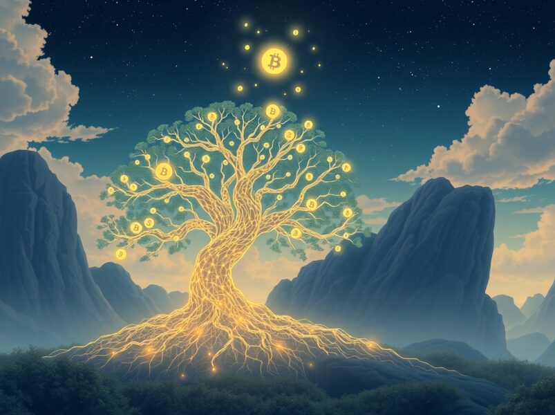 Conceptual Ghibli-style art representing the growth and security of the Ethereum staking network.