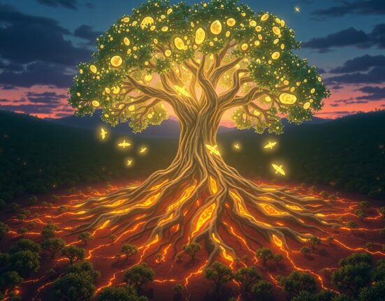 Visual metaphor for the Ethereum staking ratio surpassing 30%, symbolizing deep network security and validator commitment.