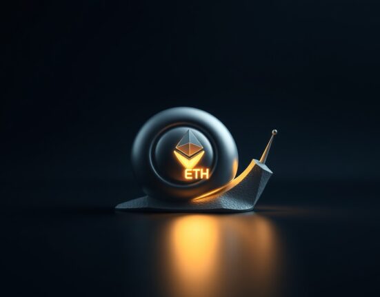 Ethereum-themed snail sculpture representing slow ETH issuance proposal