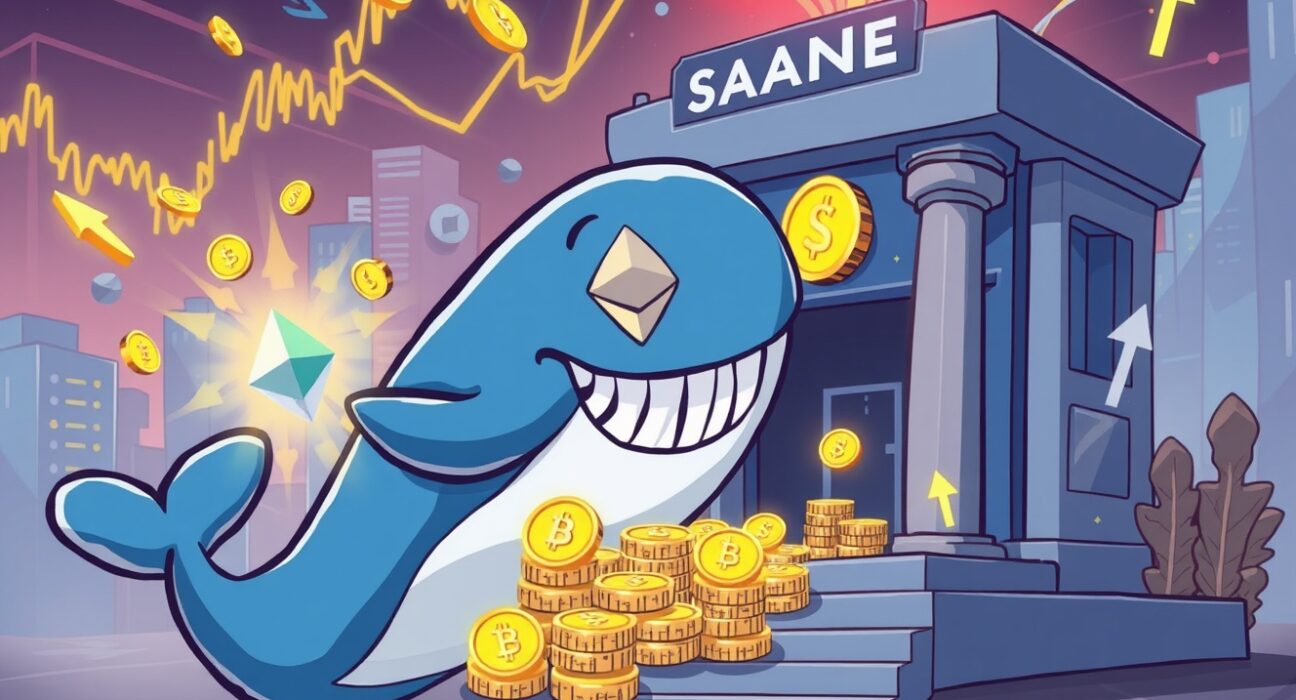 Successful Ethereum staking whale depositing massive ETH profits at cryptocurrency exchange