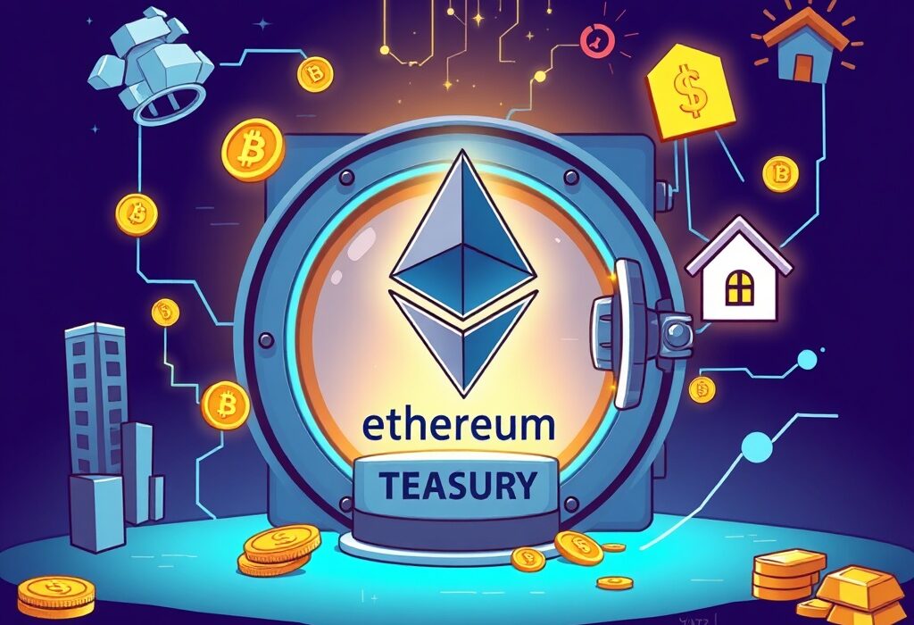 An illustration of FG Nexus's innovative Ethereum treasury strategy, symbolizing growth and institutional investment in digital assets.