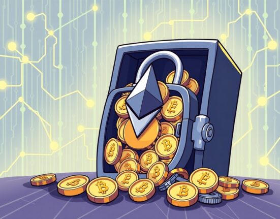 Illustration of Ethereum TVL growth, showing a strong Ethereum network and expanding Total Value Locked in DeFi.