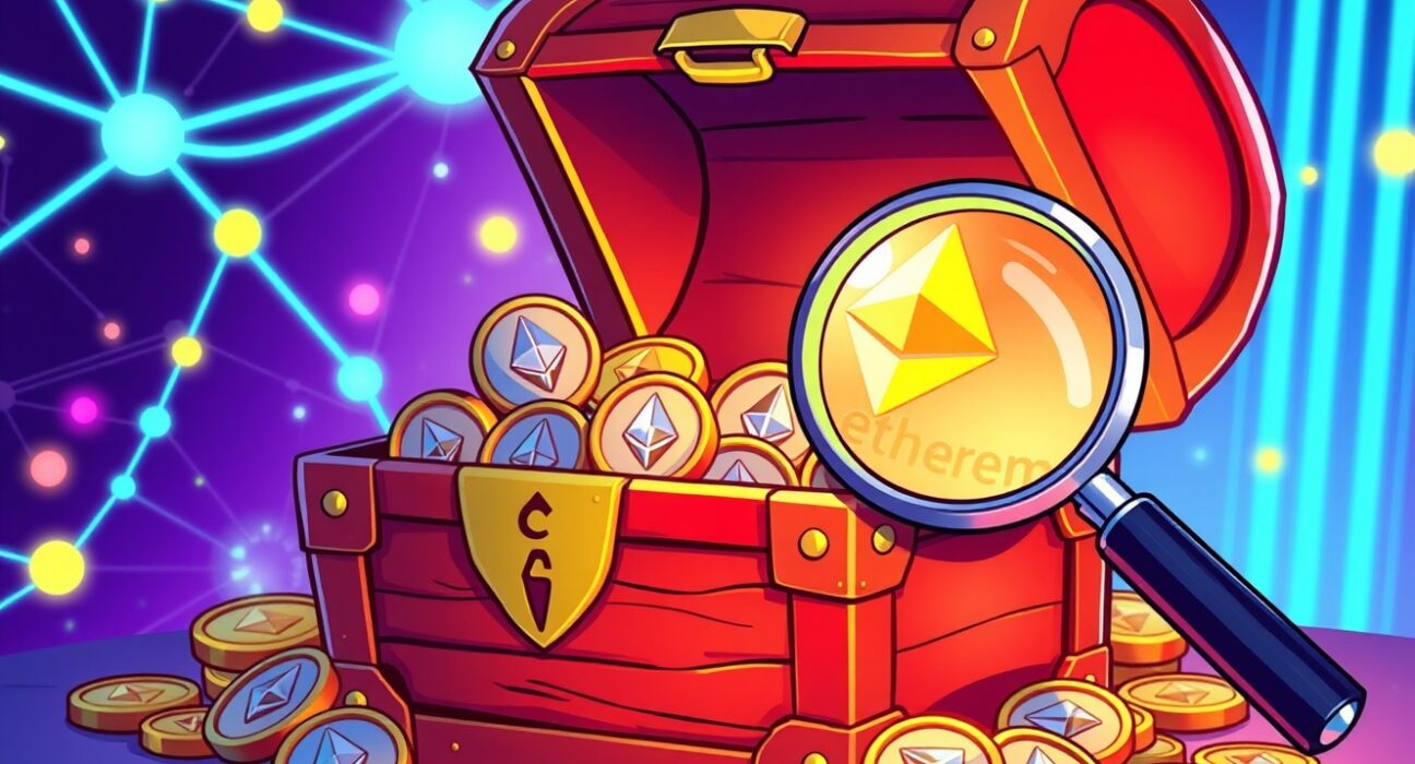 Ethereum undervalued treasure discovery showing hidden crypto investment potential