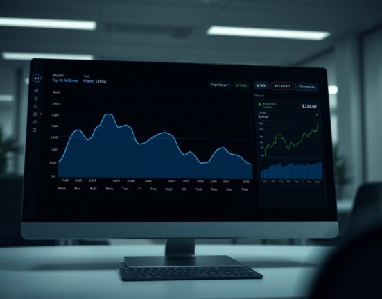 Analytics dashboard showing a drop in Ethereum USDT addresses and a potential Bitcoin price surge, representing Santiment's market data.