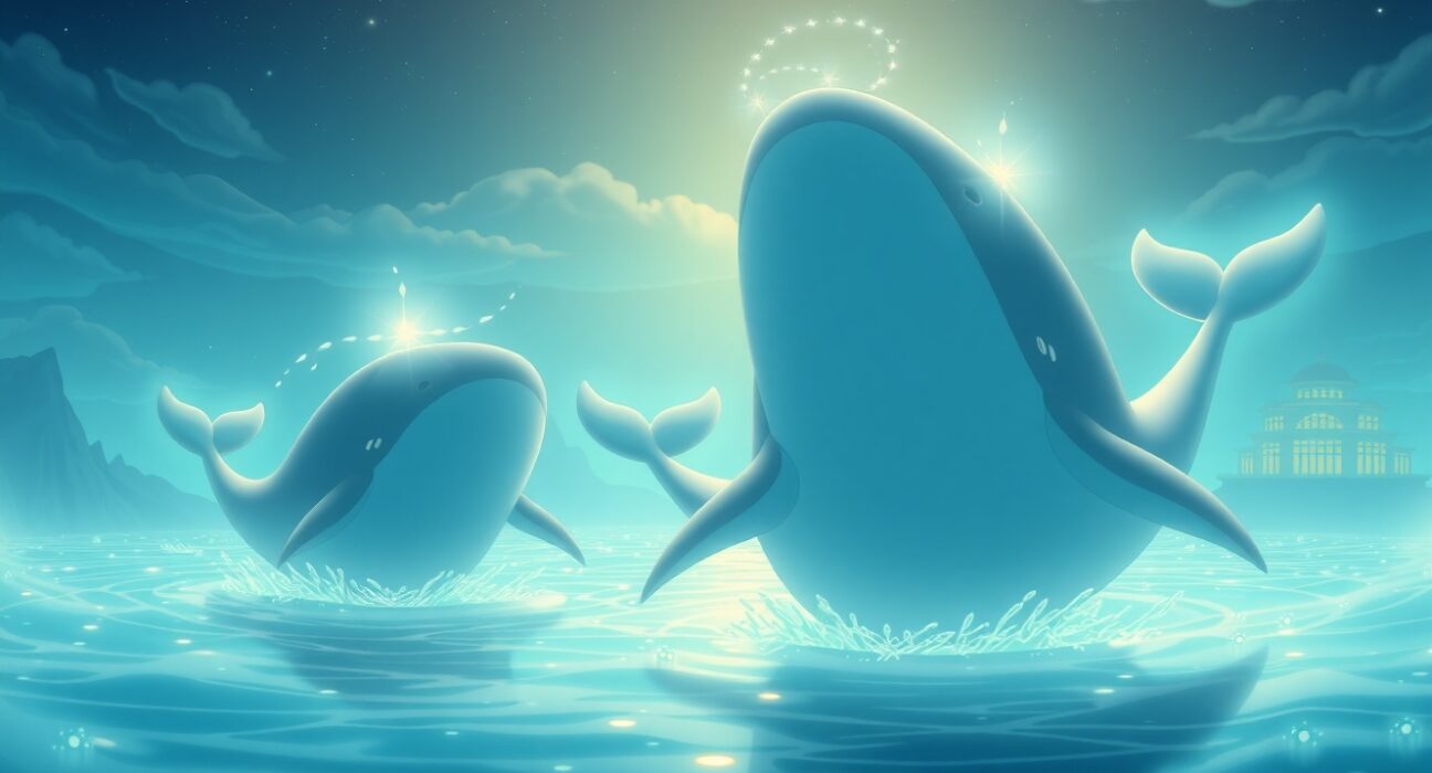 Ethereum whale accumulation visualized as strategic digital asset movement between exchanges and private wallets