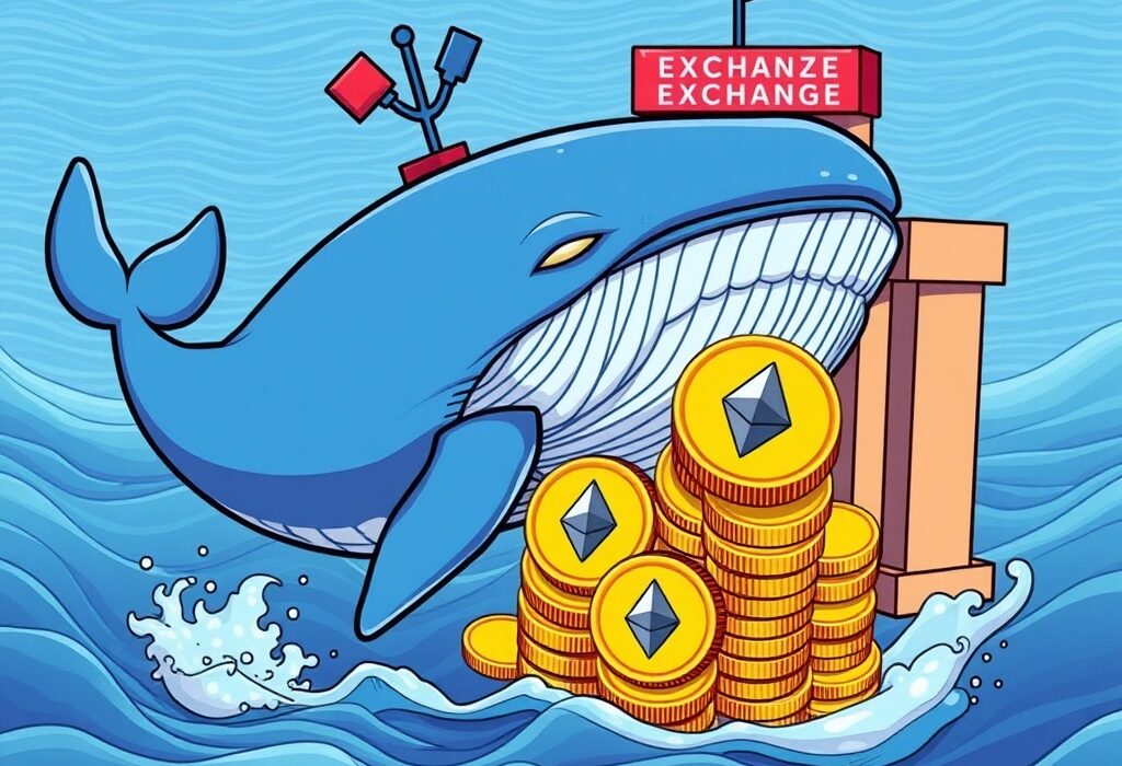 An Ethereum whale makes a significant withdrawal from a crypto exchange, indicating a strong long-term holding strategy.