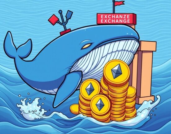 An Ethereum whale makes a significant withdrawal from a crypto exchange, indicating a strong long-term holding strategy.